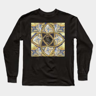 Golden Sagittarius Mandala Long Sleeve T-Shirt